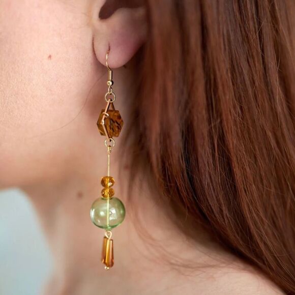 Bohemian drop earrings M10 - Picture 2 of 5